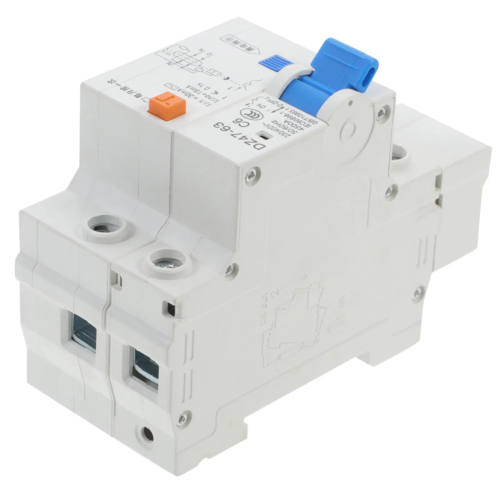Electrical Leakage Protector for Homeowners to Prevent Leakage Accidents, Miniature 220V 6A, White Nylon, 1 Pc