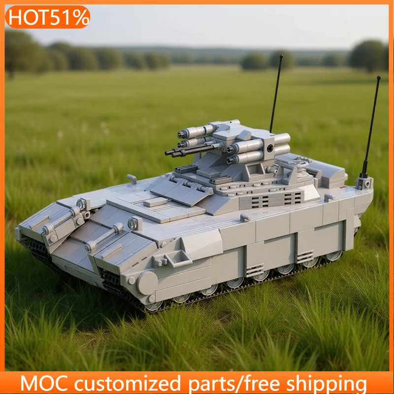 

764 детали, военная модель танка BMPT 1, футуристический конструктор MOC, модульный, простой в сборке, развивающая игрушка для мальчиков, подарок