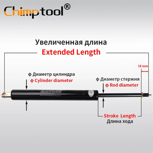 Imagen 2 del producto Resorte de Gas bloqueable ajustable Camloc, 1 unidad, para máquina, muebles, soporte de bloqueo, barra de elevación, tamaño Gasveer, fuerza personalizada