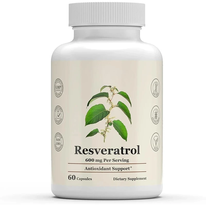 

Resveratrol 600mg - Pure vegetarian - Non GMO - Rich in antioxidants -60 vegetarian capsules