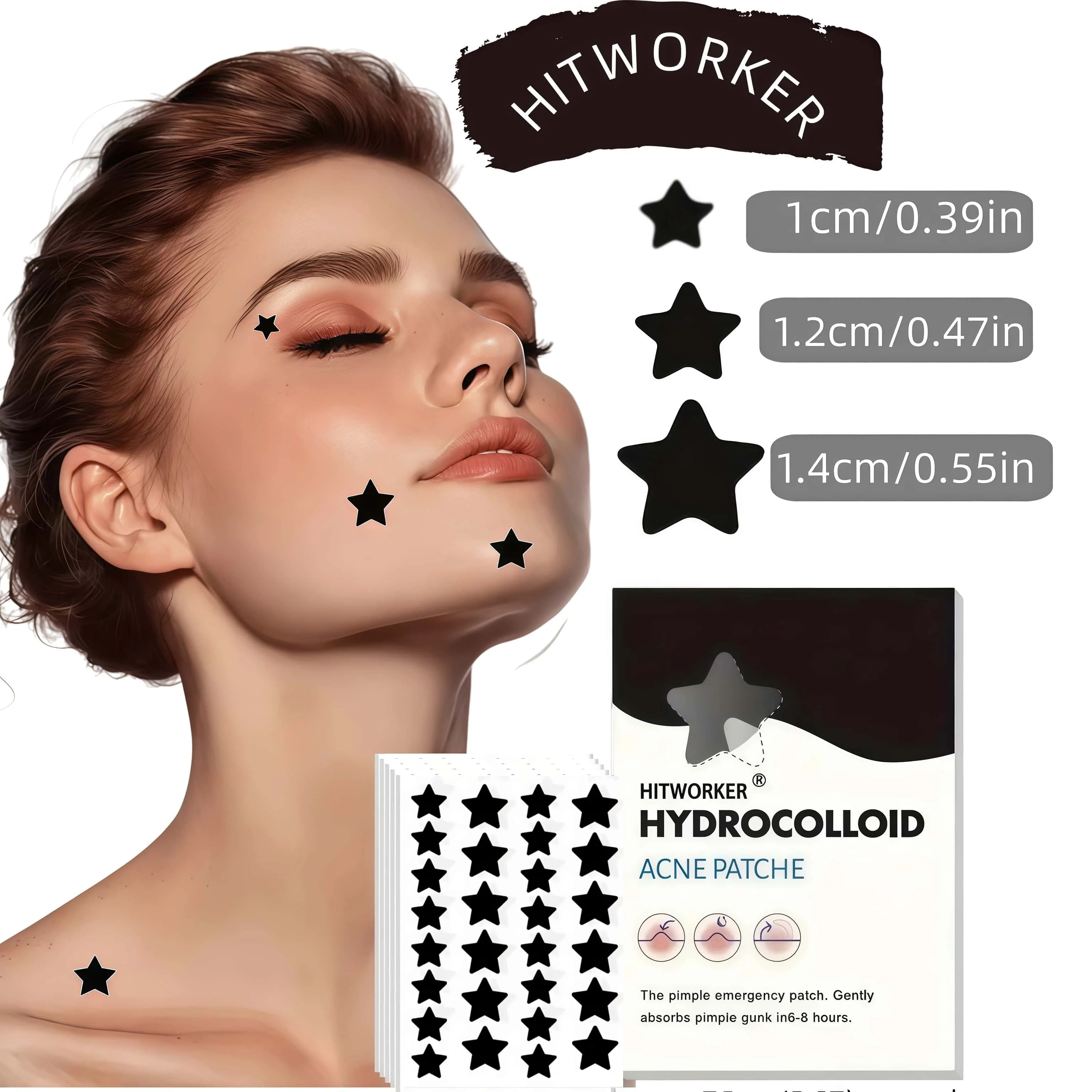 

200/400 патчей: работает невидимые, быстрые лечит! Гидроколлоидные пластыри наш дневной и ночной мишень пятен для впитывания, успокаивания и снижения