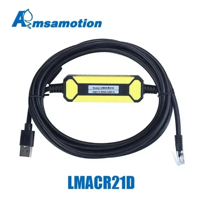 AMSAMOTION LMACR21D Suitable for Mega-Fabs Servo Drive Debugging USB Cable Usb Data Download Wire CP2102 Chip RJ45 Port