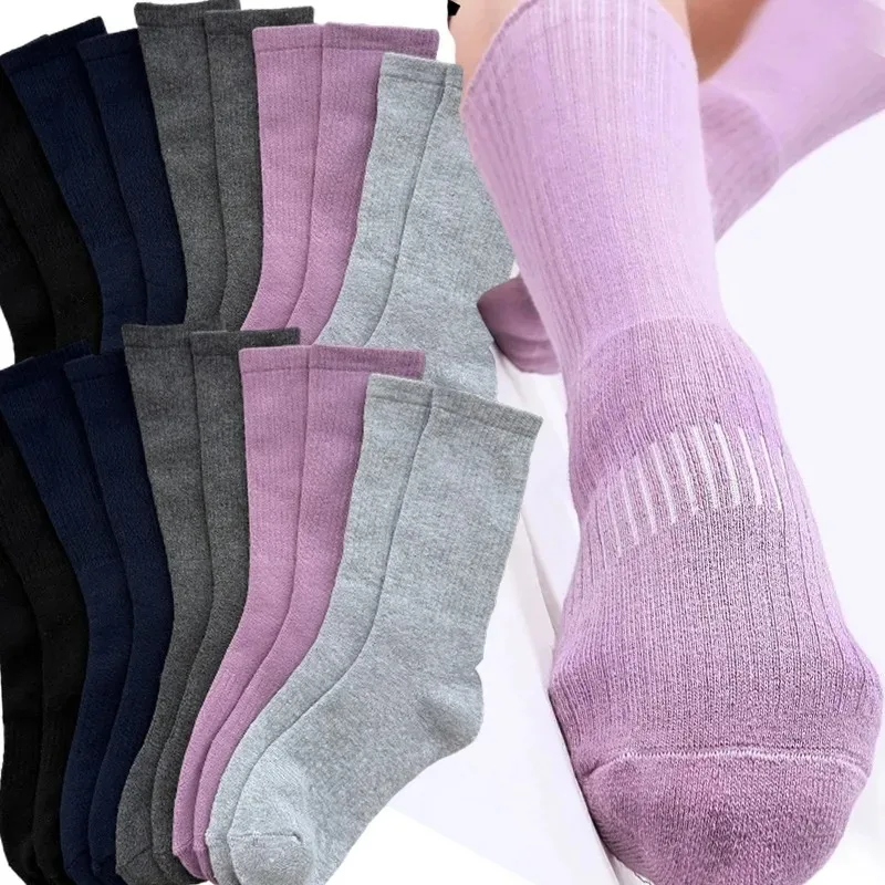 

Autumn Winter Thickened Woolen Socks for Men Women Thicken Solid Color Keep Warm Fashion Mid-Calf Stockings Comfortable Socks