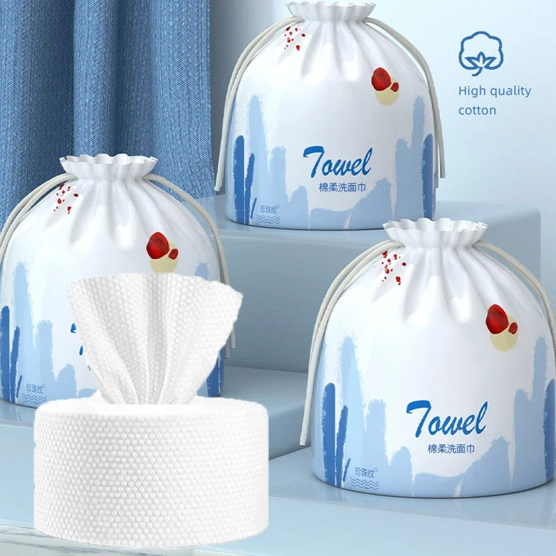 

10 Bag Disposable Face Towels Bathroom Cotton Facial Tissue Makeup Remover Wipes Dry Wet Skincare Roll Paper