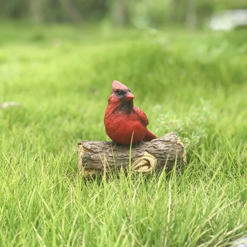 

Cute Resin Bird Ornament Figurine Decorative Simulation Animal Statue Wall Mount Miniatures Sculpture Porch