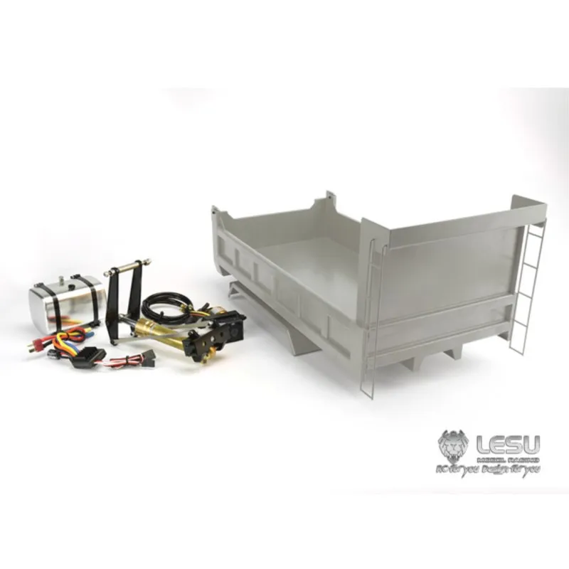6*6 LESU RC Hydraulic Bucket Cargo Box for Remote Control Dumper Truck DIY Model 1/14 Tamiyaya Car Parts Toy TH02004
