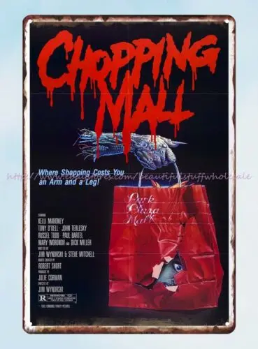 garage poster wall CHOPPING MALL Movie Poster sci-fic horror metal tin sign