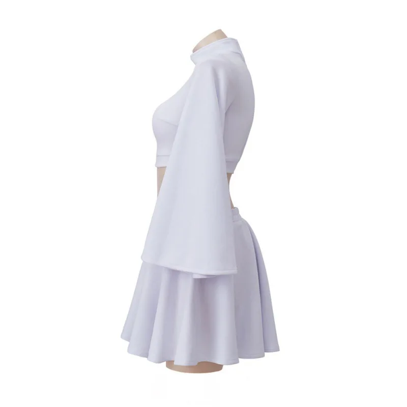 Star Princess Halloween Costumes Movie Cosplay leia Princess Dress Party Carnival Sexy white set a due pezzi