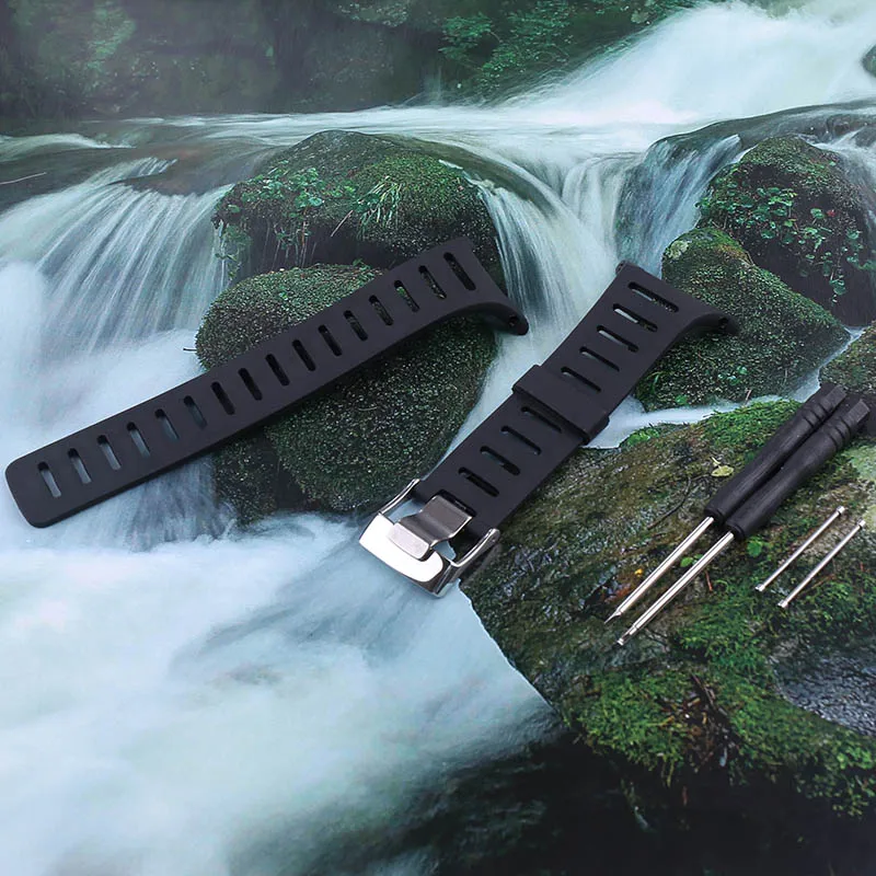 Replacement Silicone Watch Band for Suunto T1 T1C T3 T3C T3D T4C T4D 20mm  Rubber Waterproof Sport Wristband Screwdriver Tool