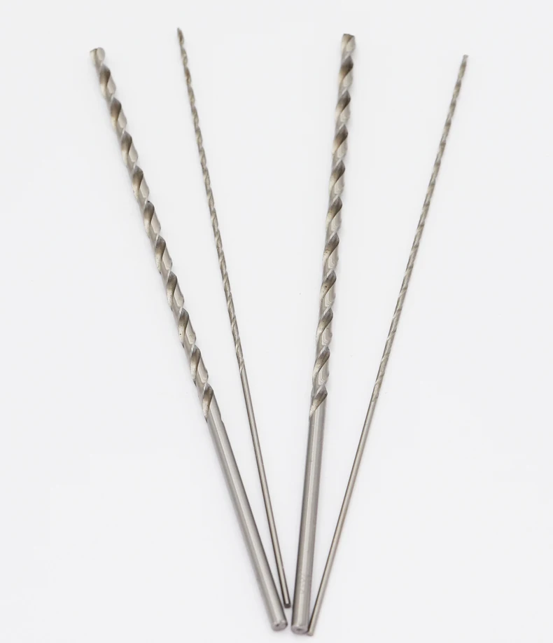 0,5/0,6/0,7/0,8/0,9/1 mm Außendurchmesser, 56/80/100/120/160 mm, extra langer HSS-Spiralbohrer aus Metall und Holz, gerader, verlängerter HSS-Spiralbohrer – Detail 4