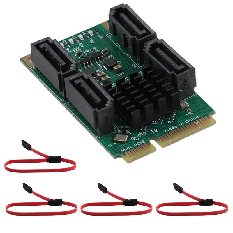 Expansion Adapter PCIE To SATA Expansion Card Full Height MPCI-E To Quad SATA HDD Interface Adapter Card For Synology