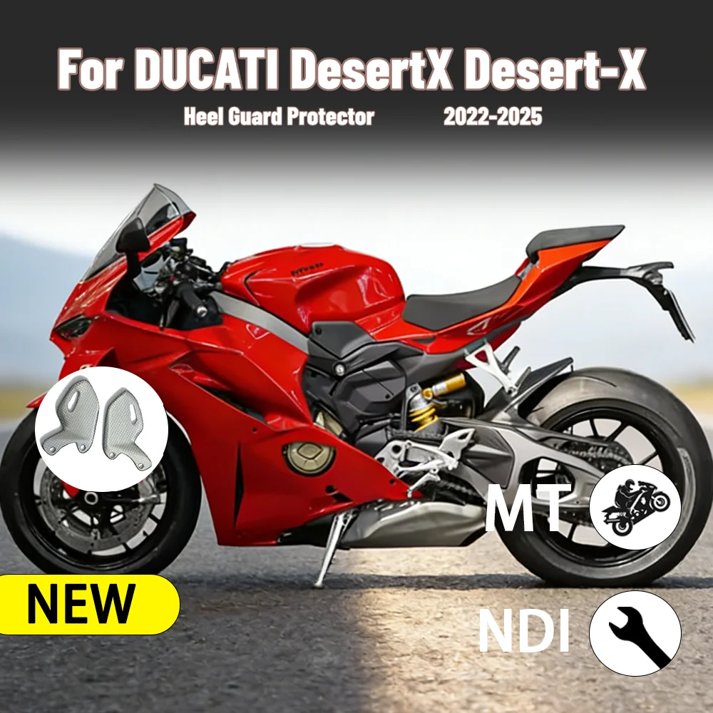 ل DUCATI DesertX Desert-X 2022 2023 2024 2025 كعب الحرس حامي 100% ألياف الكربون القدم الجناح Rearset موتو اكسسوارات