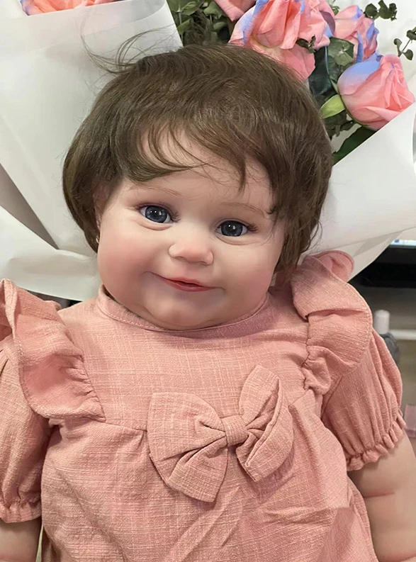 

50cm/60cm Reborn Maddie Two Size Version Cute Girl with Rooted Hair 3D Skin Toddler Popular Soft Cuddle Body High Quality Doll