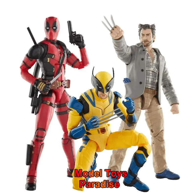 Hot Sales Original 1/12 Collectible Toys Wolverine Deadpool Super Hero&Antihero Full Set 6 Inches Action Figure Model Fans Gifts