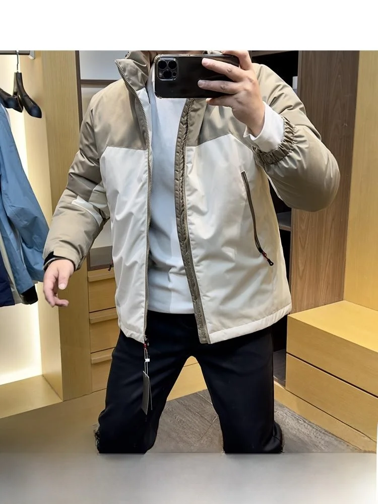 

Мужская уличная хлопковая куртка на осень-зиму, Новое поступление, повседневное теплое молодежное модное пальто с капюшоном и подставкой
