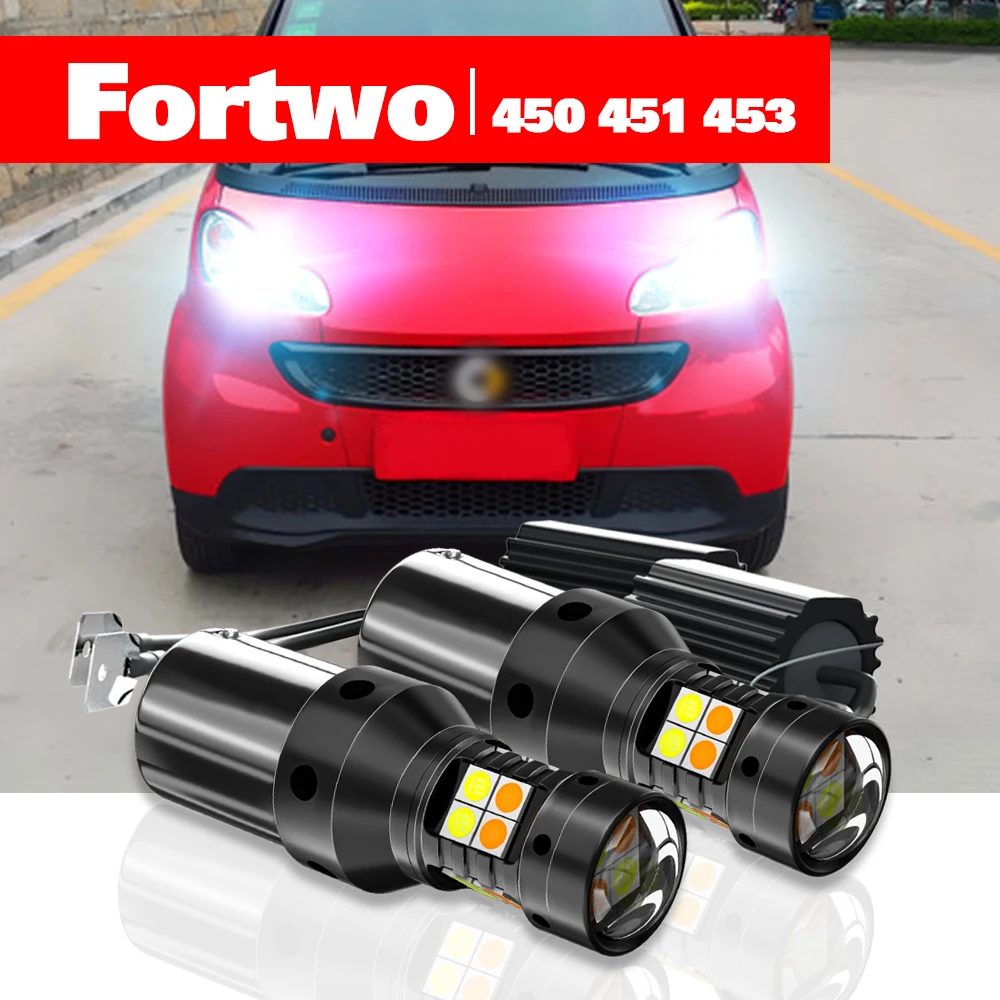 Für Smart Fortwo MK1 450 MK2 451 MK3 453 1998-2019 2 stücke LED Dual Modus Blinker + tagfahrlicht DRL Zubehör
