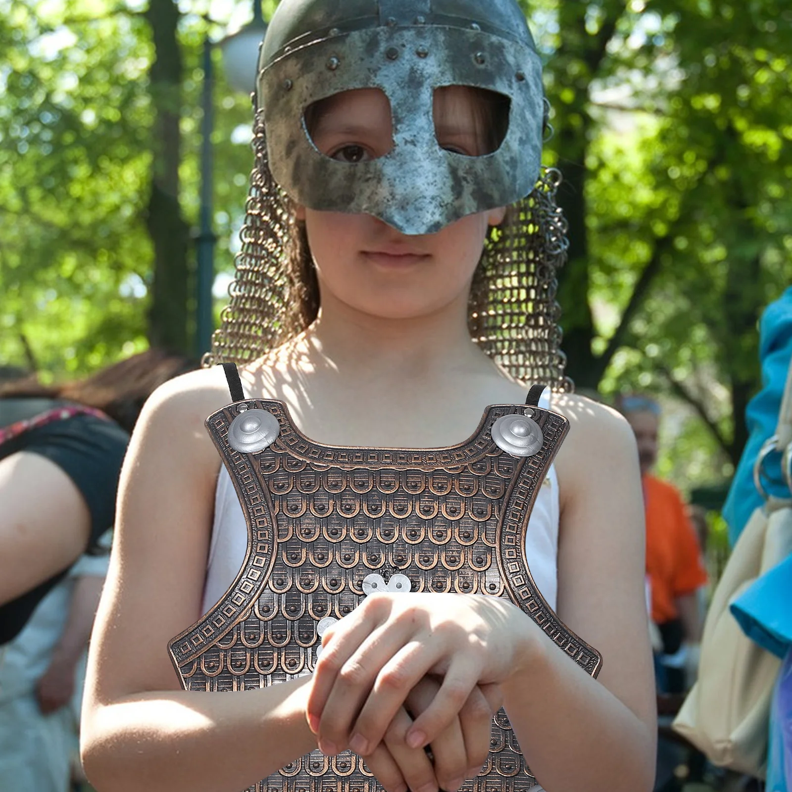 Ancient Children'S Cosplay Breastplate Kids Role Play Armor Costume For Halloween Party Themed Events Accessory