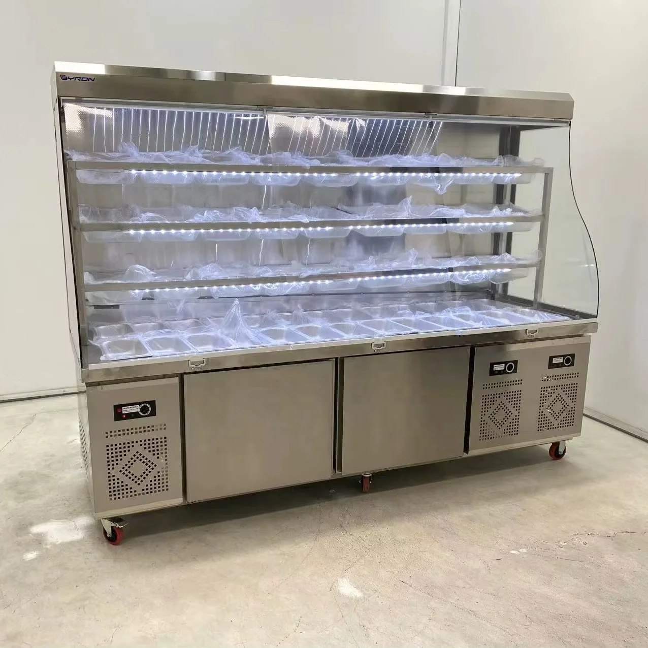 FOODLINE Small Cafe Fridge Lightweight Body Quick Install Multi Layer Shelf Dessert Display Device