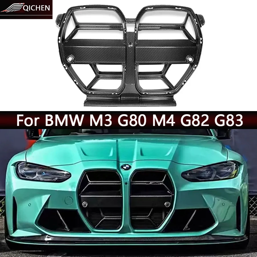 

Для BMW M3 G80 M4 G82 G83 CSL Стиль Сухие гоночные грили из углеродного волокна Передний бампер Крышка вентиляционного отверстия Накладка Противотуманная лампа Сетчатая решетка Рама