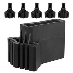 Cubierta de pie de escalera telescópica, suministros de escaleras plegables, Protector de piernas, piezas de almohadillas de goma, 6 piezas