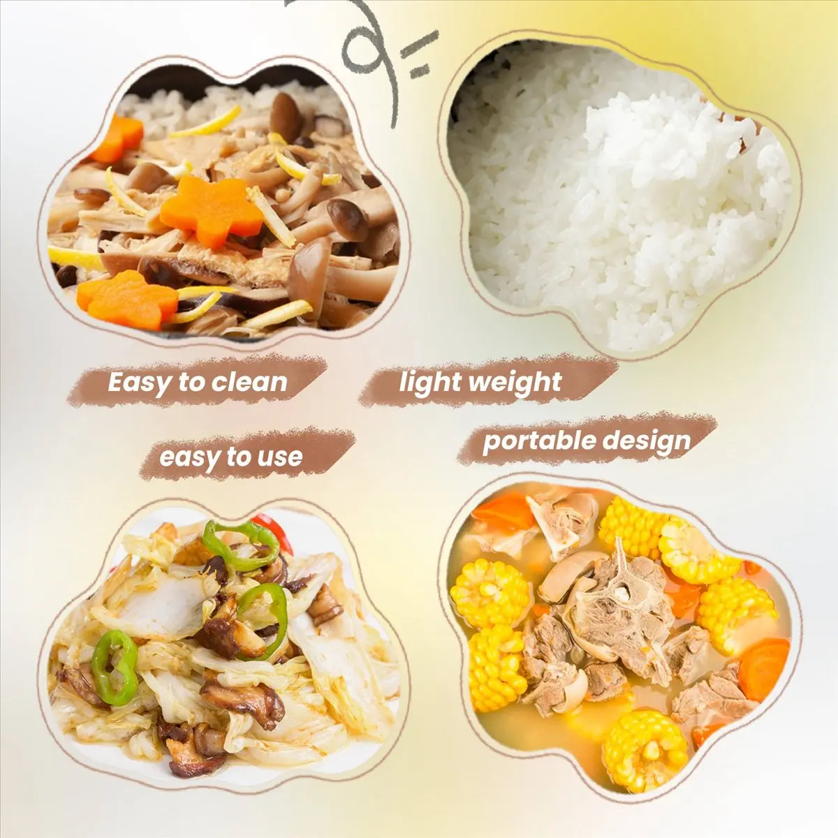 (N21R] Microwave Rice Cooker Multifunction Small Lunch Container Microwave Cooker Cookware for Microwave Oven 17.5x21x14cm