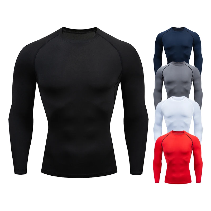 Bodybuilding Compressão Sport Top masculino, Fitness T-Shirt, Gym Shirt, Correndo Rashguard apertado, Jogging moletom, Dry Fit roupas