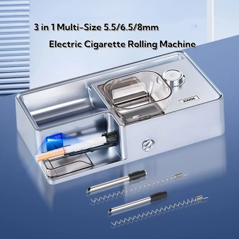 3 in 1 Multi-Size 5.5/6.5/8mm Slim Automatic Electric Tobacco Cigarette Rolling Machine Injector Maker Roller Tube Smoking Tool