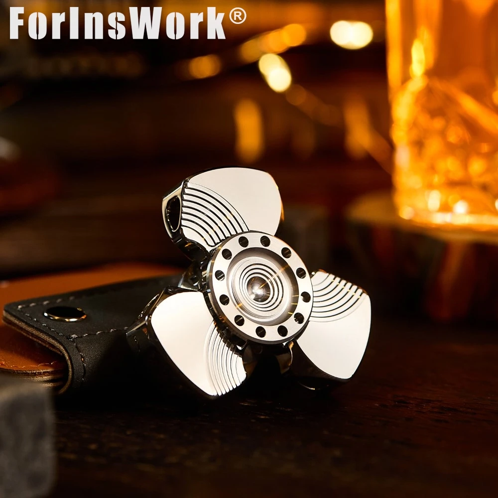 Stainless Steel Storm Fidget Spinner | Desktop Decor Office Stress Toy, R188 Bearing High Speed Silent