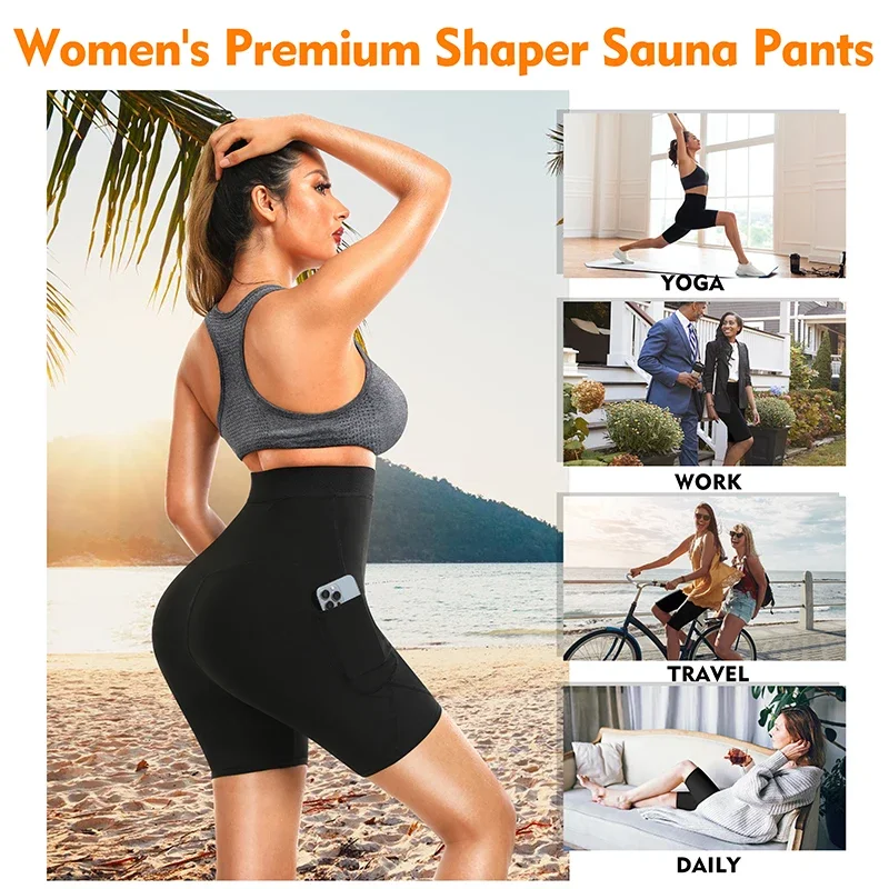 Sweat Sauna Shorts real product showing actual thermal trapping construction