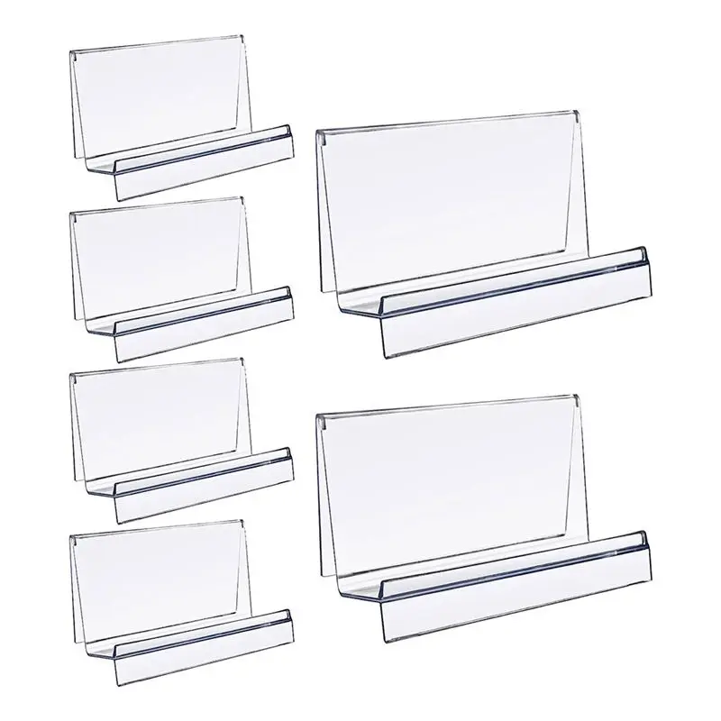 A96K-6 PCS Purse Display Stand Acrylic Clear Acrylic Wallet Display Stand For Jewelry CD Organizer A