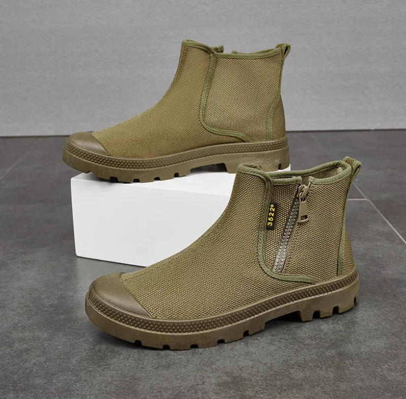 

Мужские походные ботинки martin с боковой молнией и высоким рукавом