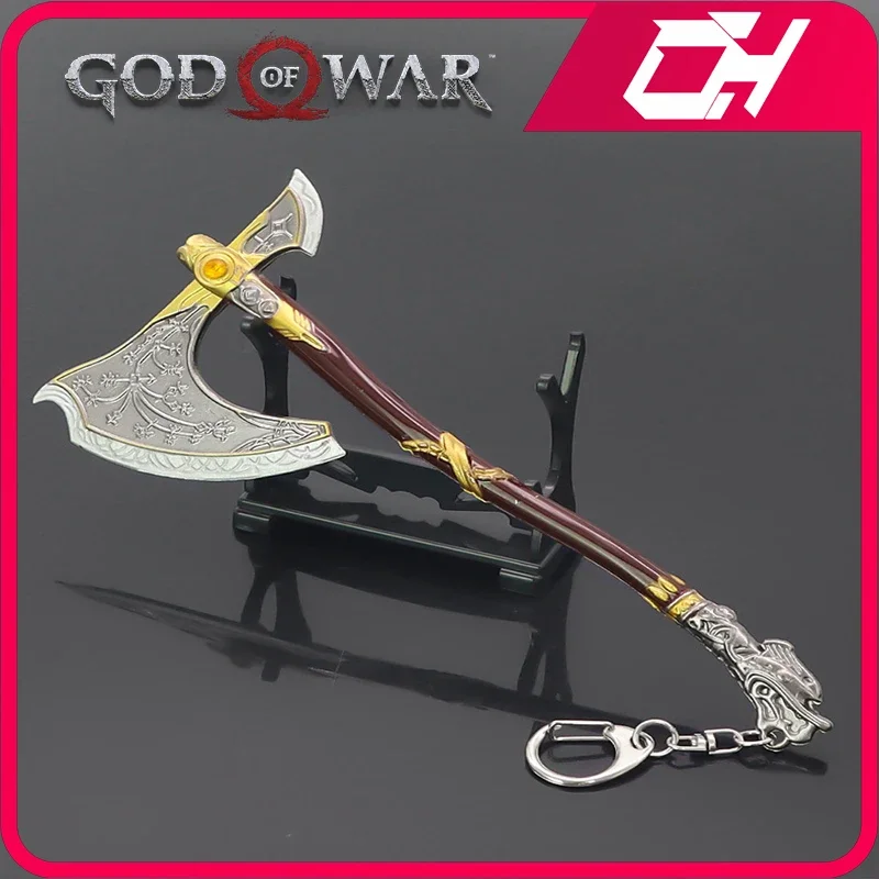 

God of War Weapons The Leviathan Axe Kratos Weapon Keychain 18cm Game Peripheral Katana Metal Sword Keychain Gifts Toys Boys