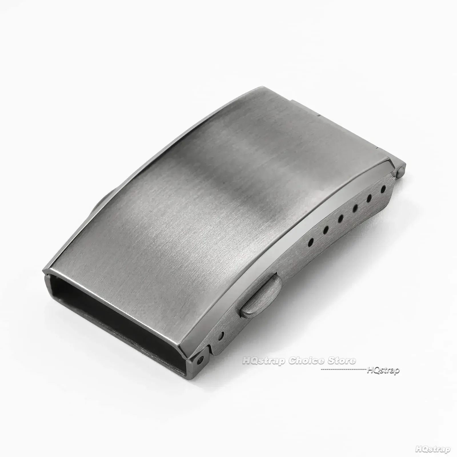 Verlängerte, gefaltete, solide Uhrenschnalle für Seiko 18 mm, 20 mm, 22 mm, silberfarbener Doppeldruck-Sicherheits-gefräster Verschluss, Edelstahl-Uhrenarmbandverschluss – Detail 3