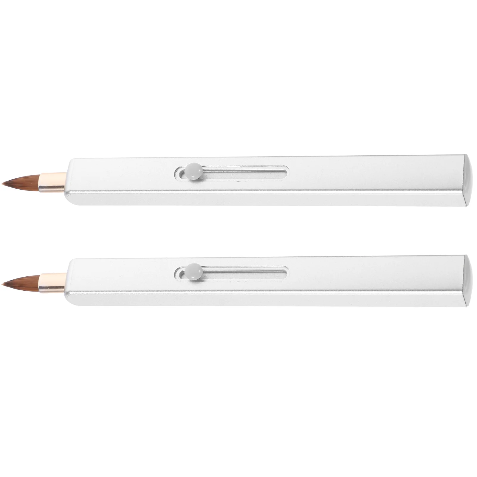 

2 Pcs Lip Makeup Brush Single Head Gray Retractable Applicators Portable Concealer Gloss Tools Women Brushes Cosmetics