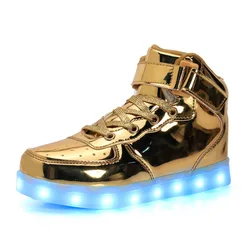 Trump Unisex LED Light Up Shoes Fashion High Top LED Sneakers USB Rechargeable Glowing Luminous Shoes for Men Women Teens