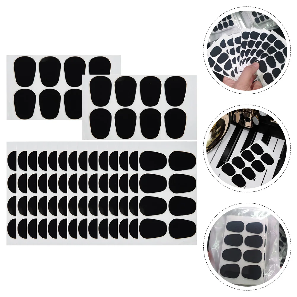 

50 Pcs Silicone Pad Saxophone Tooth Clarinets Cushion Silica Gel Alto Case Adhesive Mouthpiece Parts