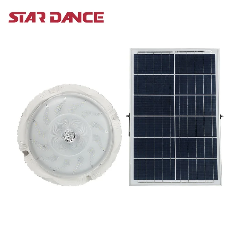 Intelligent Ip66 Waterproof ABS Motion Sensor Remote Control 50w 100w 200w LED Solar Ceiling Light