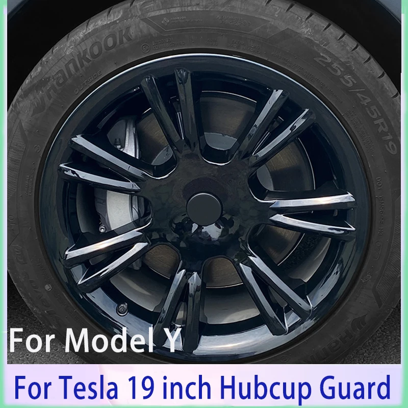 

19 Inch Car Hub Cover For Tesla Model Y Integrated Hub Cap Hubcup Guard Auto Exterior Accessories 2022 Modified Parts auto parts