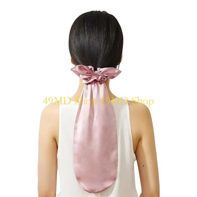 49MD Satined Sleep Cap For Long Hair With Matching Hair Tie And Storage Bag for Women Hair Caring Antifrizz Hair Bonnet