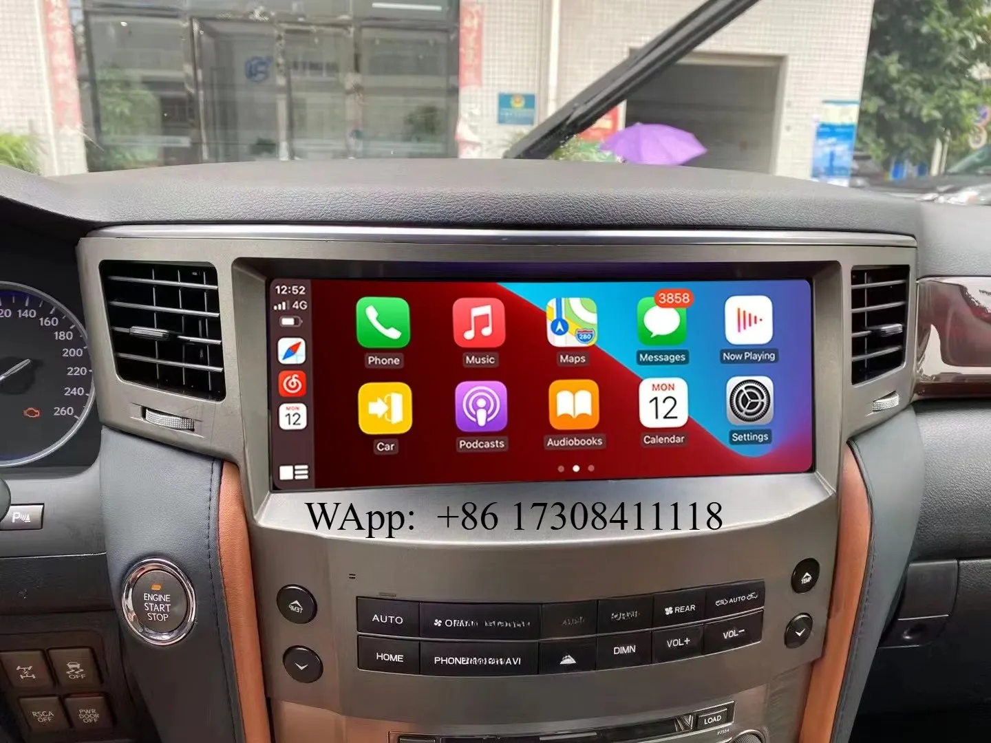 

12.5"Android 10 Car Multimedia Player for LX570 2008-2015 with Radio Navigation Carplay Android Auto Video Stereo