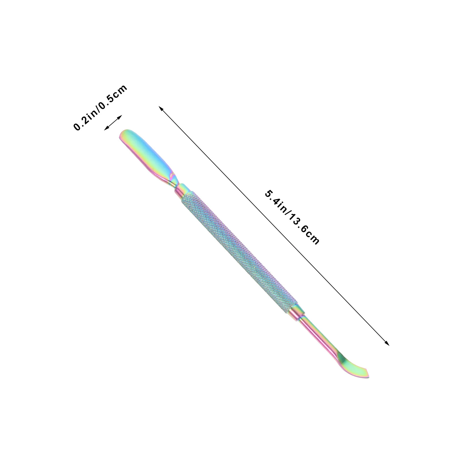 ที่ดันหนังกำพร้าเล็บมืออาชีพ กำจัดหนังที่ตายแล้ว เครื่องมือตกแต่งเล็บขัดเงา ทำจากเหล็กที่ทนทาน ไม้ทำความสะอาดเล็บ