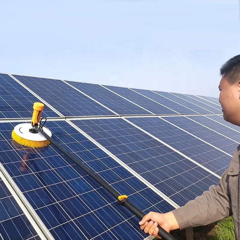 Ready to Ship Solar Panel Rotating Cleaning Brush Water Fed Solar Panel Cleaning Tool