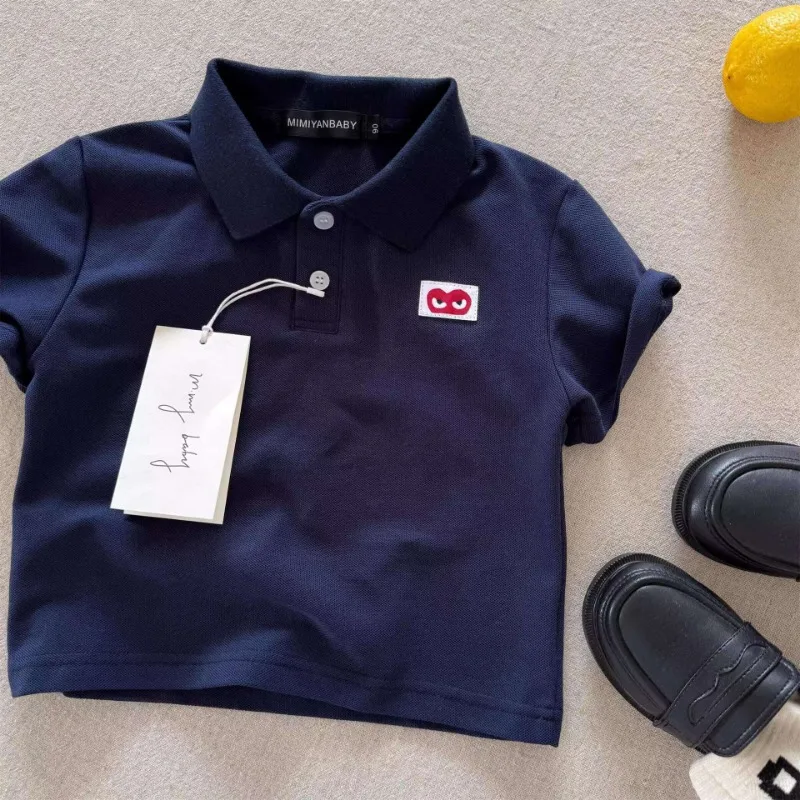 Stylish Children POLO Shirt for Boys Girls Fashionable Baby Versatile Shirt Casual Shirt for Boys and Girls Student Cotton Shirt