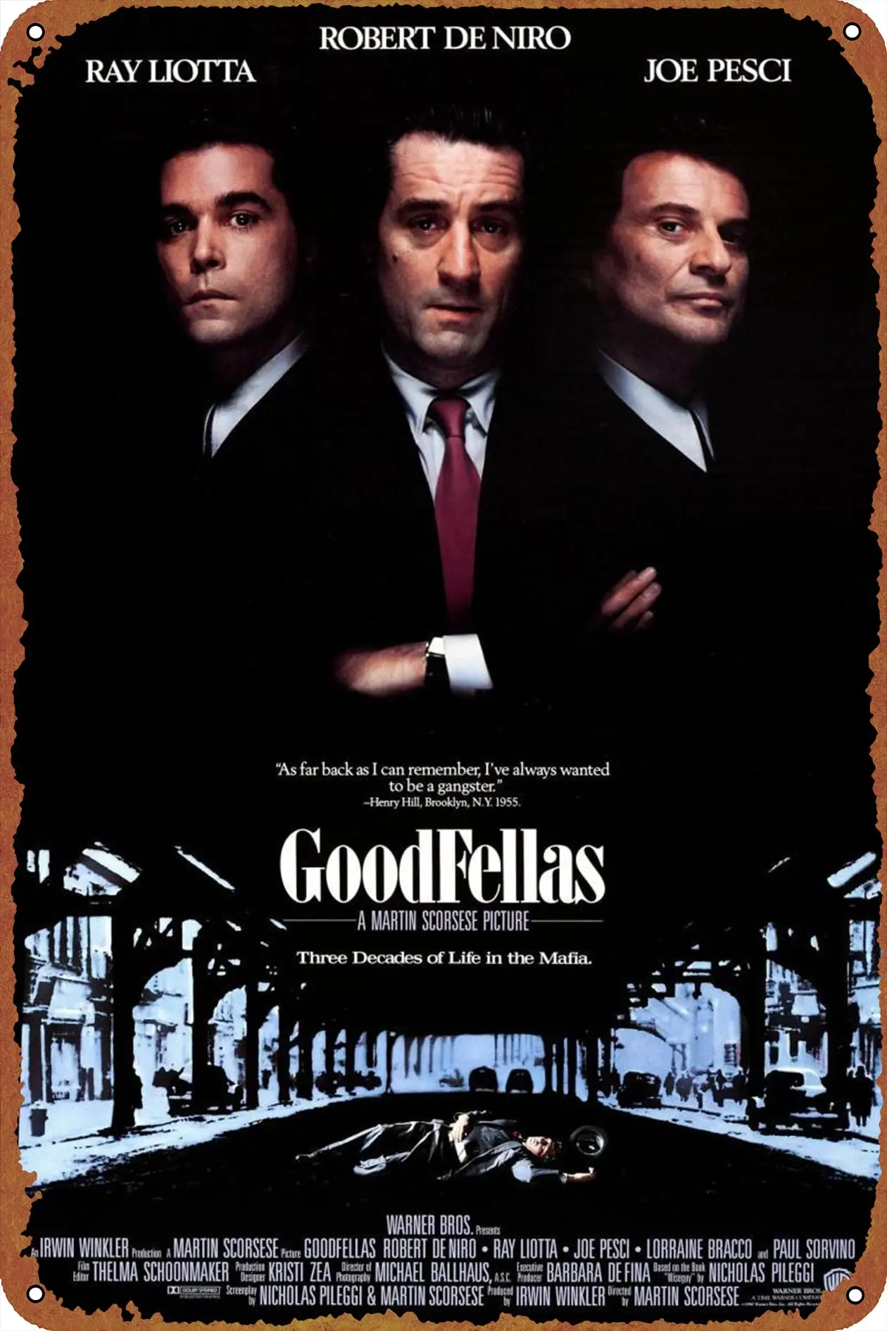 Goodfellas Tin Sign Retro Metal Poster Art Wall Home Decor 8x12 Inches