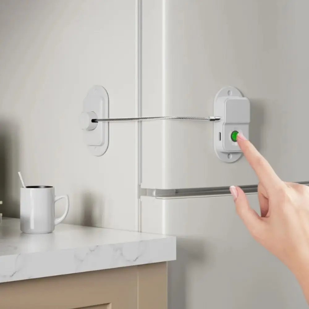 

Кабель из нержавеющей стали, перезаряжаемый замок с отпечатками пальцев, защита безопасности, интеллектуальный ограничитель, замок для безопасности детей