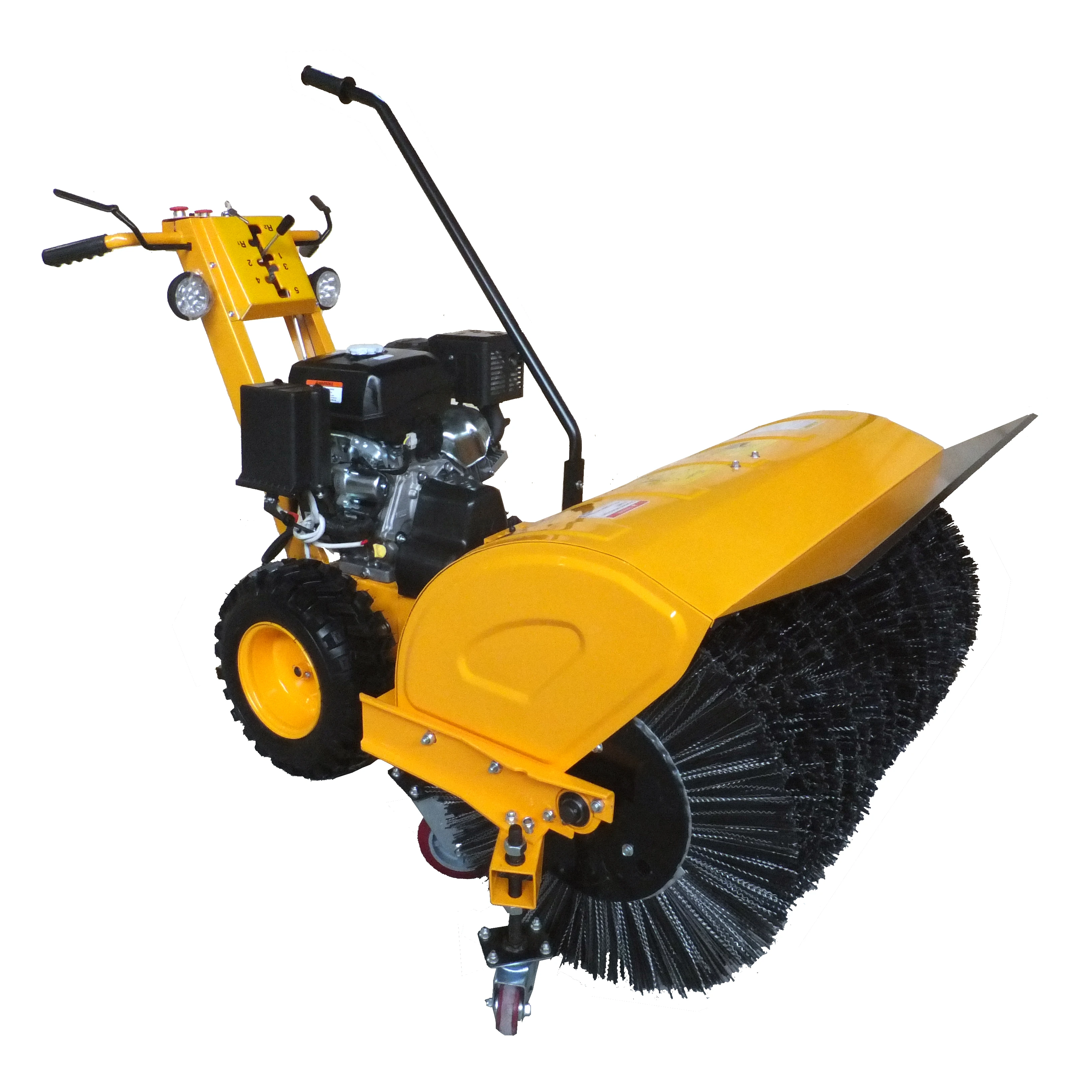 Small-sized hand snowplow powered by a 15 four-stroke gasoline engine with a working width of 1100mm