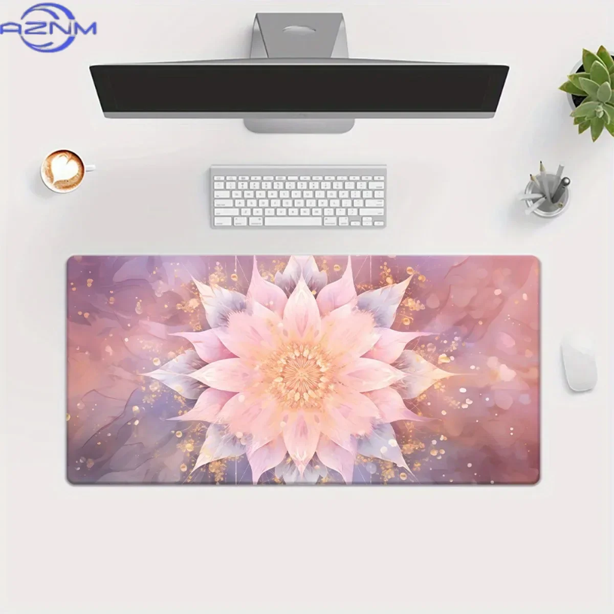 Stylish Decor Mouse Pad Water Resistant Stitched Edge Mouse Mat Portable PC Notebook Desk Supplies