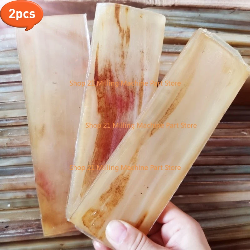 2pcs Natural Sheep Horns Bloody Horns White Knife Blanks Scales Handle Material