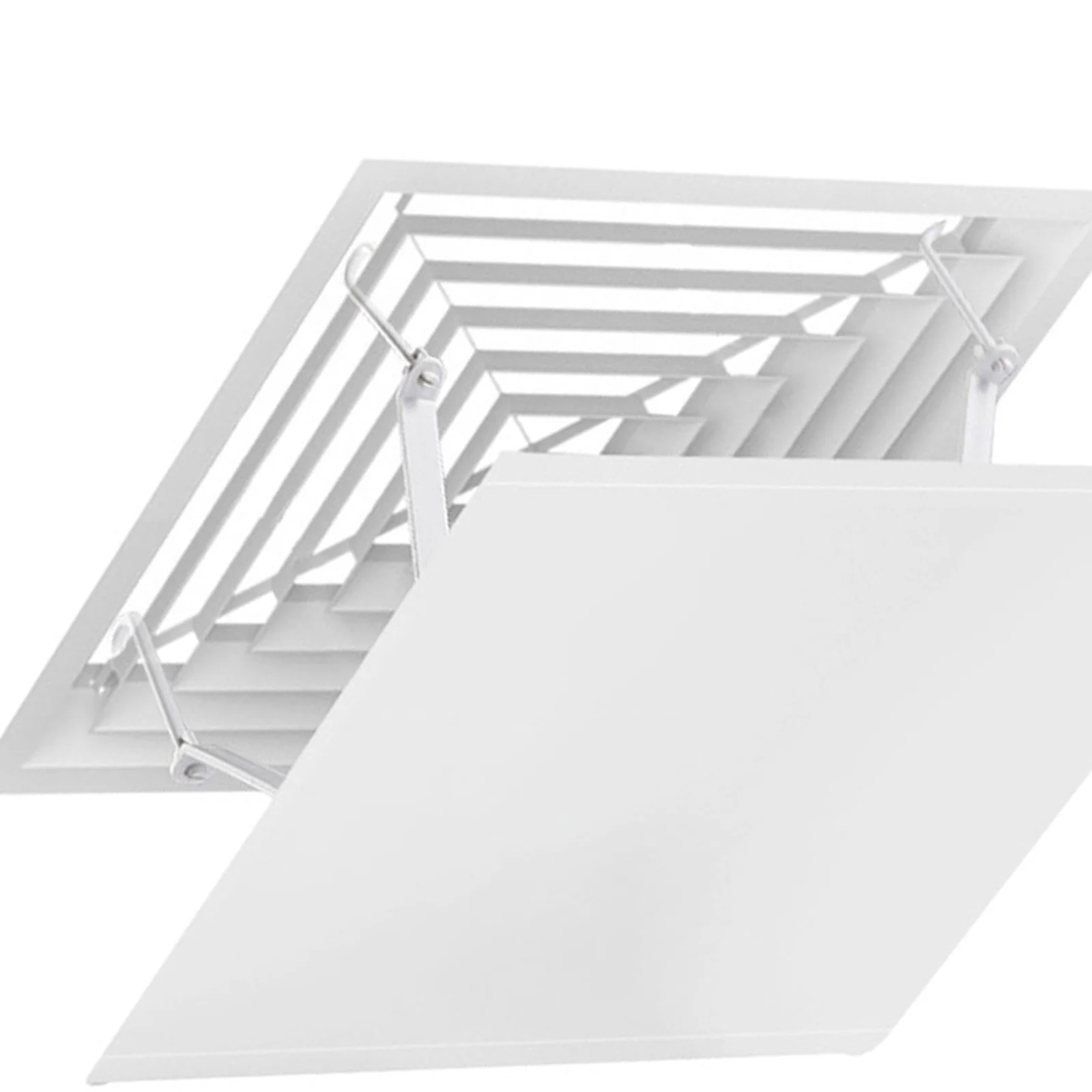 عاكس مكيف الهواء المربع للزجاج الأمامي خفيف الوزن وسهل التركيب ومضاد للنفخ المباشر للسقف منحرف فتحة تهوية مركزي