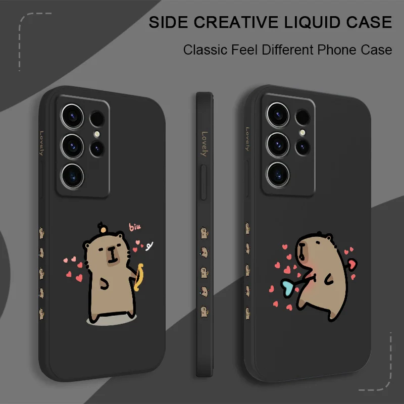 

Cupid Capybara Phone Case For Samsung Galaxy S25 S24 S23 S22 S21 S20 S10 S10E Ultra Plus FE Note 20 Ultra Plus Cover